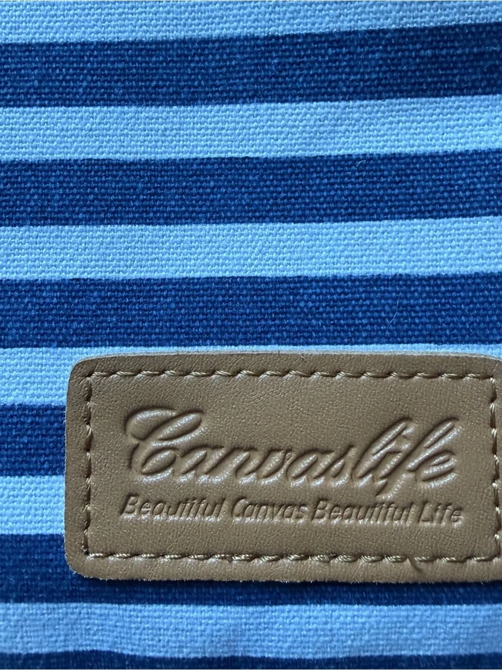 CANVASLIFE Tablet/Laptop Padded Carry Case Breton Striped Navy/White Gold Fleece
